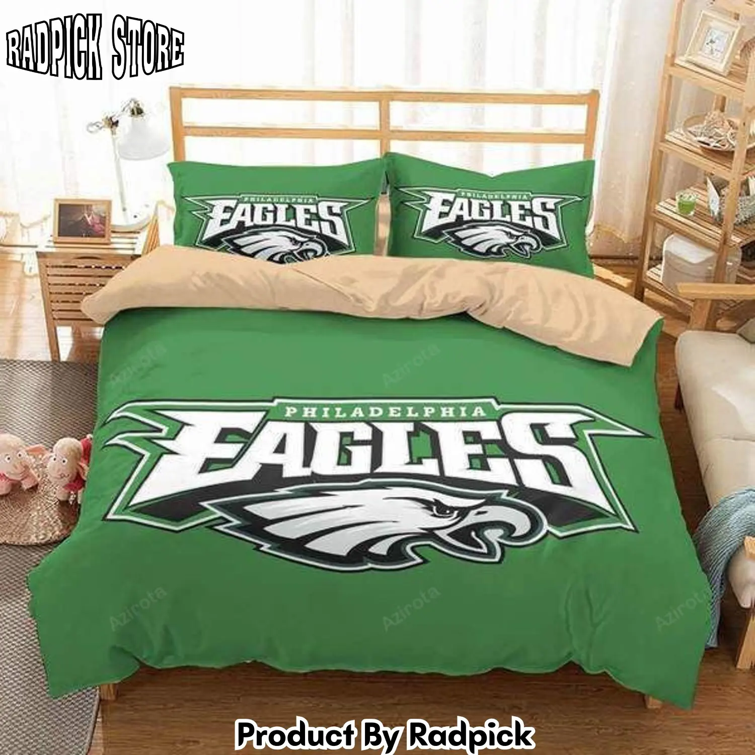 Radpick v6 philadelphia eagles logo bedding set duvet cover pillow cases decor home rp327492